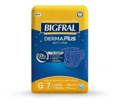 Fralda geriatrica bigfral derma plus noturna g 7 un