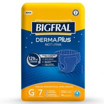 Fralda Geriátrica Bigfral Derma Plus Noturna Tamanho G - 8 Pacotes com 7 Fraldas - Total 56 Tiras
