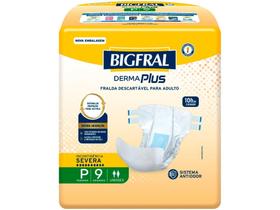 Fralda Geriátrica Bigfral Derma Plus P - 9 Unidades Fralda Geriátrica Bigfral Derma Plus P - 9 Unidades