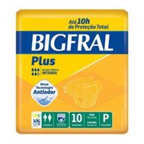 Fralda Geriatrica Bigfral Derma Plus P, pacote com 9 unidades