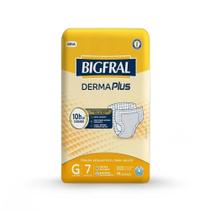 Fralda Geriátrica Bigfral Derma Plus Tamanho G - 8 Pacotes com 7 Fraldas - Total 56 Tiras