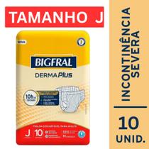 Fralda Geriátrica Bigfral Derma Plus tamanho Juvenil pct. c/10 Unidades