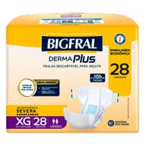 Fralda Geriátrica Bigfral Derma Plus Tamanho XG 28 Unidades Descartáveis Embalagem Econômica Fralda Geriátrica Bigfral Derma Plus Tamanho XG 28 Unidades Descartáveis Embalagem Econômica