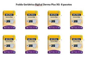 Fralda Geriátrica Bigfral Derma Plus tamanho XG- Fardo com 8 Pacotes