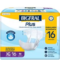 Fralda Geriátrica Bigfral Plus Regular Econômica XG 16 Unidades Fralda Geriátrica Bigfral Plus Regular Econômica XG 16 Unidades
