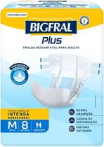 Fralda Geriátrica Bigfral Regular Plus Tamanho M com 8 Unidades