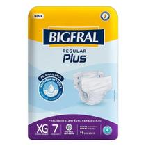 Fralda Geriátrica Bigfral Regular Plus - Tamanho Xg - 7 Unidades