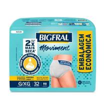 Fralda Geriátrica Bigfral Roupa Íntima Moviment G/XG 32 Unidades Fralda Geriátrica Bigfral Roupa Íntima Moviment G/XG 32 Unidades