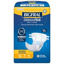 Fralda Geriátrica Derma Plus Noturna BigFral - Tamanho G - 7 unidades