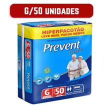 Fralda Geriatrica Descartável Adulto Prevent Care G 1 Pacote Com 50 unidades - Lançamento