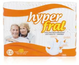 Fralda Geriátrica Descartável HyperFral Tamanho EG - 46 Unidades - Hyper Fral