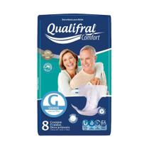Fralda Geriátrica Descartável Qualifral Comfort G 8 Unidades Fralda Geriátrica Descartável Qualifral Comfort G 8 Unidades