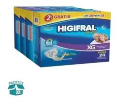 Fralda Geriátrica Higifral Confort Mega 3 Pacotes Tamanho XG Fralda Geriátrica Higifral Confort Mega 3 Pacotes Tamanho XG