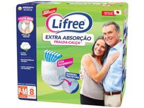 Fralda Geriátrica Lifree Extra Absorção P/M - 8 Unidades