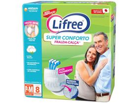 Fralda Geriátrica Lifree Super Conforto P/M - 8 Unidades