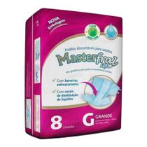 Fralda Geriátrica Masterfral Soft Tamanho G com 8 Unidades - Mastersoft