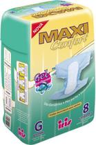 Fralda geriatrica maxi confort tamanho g - 8 fraldas - MAX CONFORT