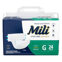 Fralda Geriátrica Mili Vita Care Premium Tamanho G 24 Unidades Descartáveis