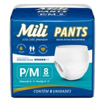 Fralda Geriátrica Pants P/M Com 8 Unidades - Mili Fralda Geriátrica Pants P/M Com 8 Unidades - Mili