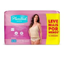 Fralda Geriatrica Plenitud Feminina Vestir Incontinência e Pós Parto Tam G XG 16 Unid