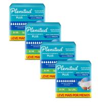 Fralda Geriátrica Plenitud Protect Plus P/M Com 16 unidades - kit com 4 pacotes