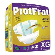 Fralda Geriatrica Protfral Classic Noite e Dia Tamanho XG Incontinência Moderada c/7 Protdesc