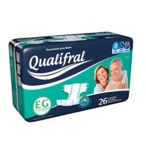 Fralda Geriátrica Qualifral Pacote Econômico EG 26 Unidades Fralda Geriátrica Qualifral Pacote Econômico EG 26 Unidades