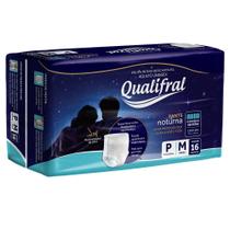 Fralda Geriátrica Qualifral Pants Noturna P/M 16 Unidades