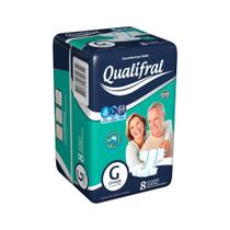Fralda Geriátrica Regular G Superabsorvente Unissex Qualifral 8 Unidades Fralda Geriátrica Regular G Superabsorvente Unissex Qualifral 8 Unidades