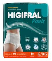 Fralda Geriátrica Roupa Íntima Descartável pct com 08 Higifral Pants