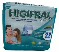 Fralda Geriátrica Roupa Íntima Unissex HIGIFRAL