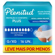 Fralda Geriatrica / Roupa Plenitude Prot. Plus G/EG Com 16 unid - Protect Plus
