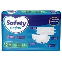 Fralda Geriátrica Safety Confort Tamanho EG Unissex com 40 Unidades Descartável Pacote Econômico