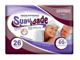 Fralda geriátrica suavidade unissex eg c/26 unidades 90+ kg