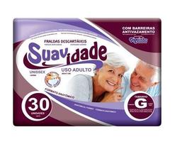 Fralda geriátrica suavidade unissex g c/30 unidades 70 á 90 kg Fralda geriátrica suavidade unissex g c/30 unidades 70 á 90 kg