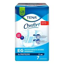 Fralda Geriátrica Tena Confort Tamanho EG - 9 Pacotes com 7 Fraldas - Total 63 Tiras - Desconhecido