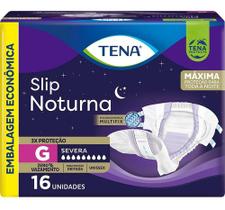 Fralda Geriátrica Tena Slip Noturna Tamanho G 16 Unidades