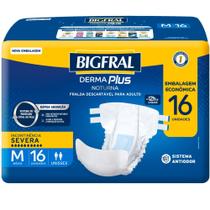 Fralda Geriátrica Unissex Bigfral Derma Plus Noturna M 16 Unidades Fralda Geriátrica Unissex Bigfral Derma Plus Noturna M 16 Unidades