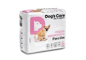 Fralda Higiênica Cães Fêmeas Dogs Care Tam G 6 Unidades
