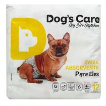Fralda higiênica descartável dogs care g 12 un para cães machos Fralda higiênica descartável dogs care g 12 un para cães machos
