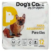 Fralda higiênica descartável dogs care m 12 un para cães machos Fralda higiênica descartável dogs care m 12 un para cães machos