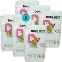 Fralda higiênica descartável dogs care p 12 un para cães fêmeas kit com 6 Fralda higiênica descartável dogs care p 12 un para cães fêmeas kit com 6