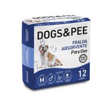Fralda higiênica descartável macho dogs&pee m 12 und