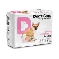 Fralda Higiênica Descartável p/ Cães Fêmea Dogs Care PP 12un - Dog's Care