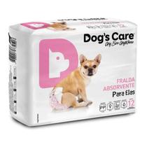 Fralda Higiênica Descartável P/ Cães Fêmea Dogs Care Pp 12un