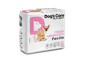 Fralda Higiênica Descartável Para Cães Fêmea P Com 6 Unidades - Dog's Care
