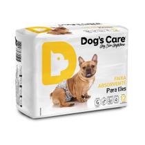 Fralda Higiênica Descartável Para Cães Macho G Com 12 Unidades - Dog's Care