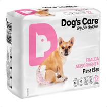 Fralda Higiênica Dog's Care para Fêmeas 12 Unidades - Tam. M