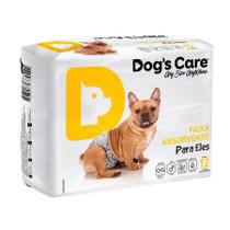 Fralda Higiênica Dogs Care Ecofralda para Cães Machos 12 Unidades - Tamanho GG - Dog's Care