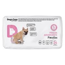 Fralda Higiênica M Para Fêmeas Dogs Care C/24 Unidades